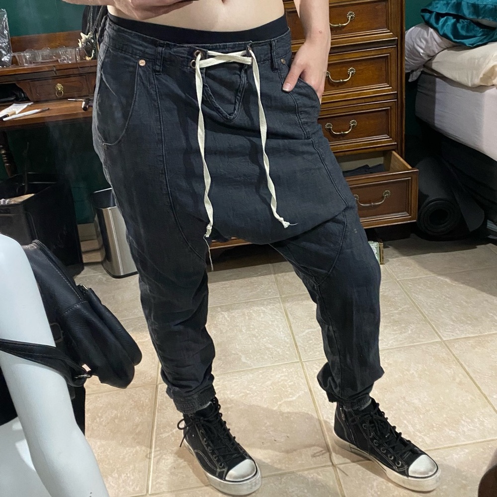 NWOT Harem Denim Vintage Wash Pants